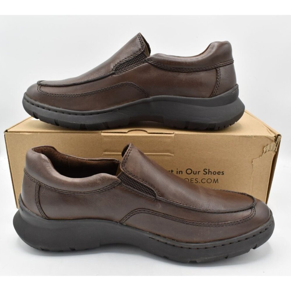 Born Mens Size 9.5 Cambridge Dark Brown Full Grain Leather Slip On Casual Shoes - Picture 6 of 11